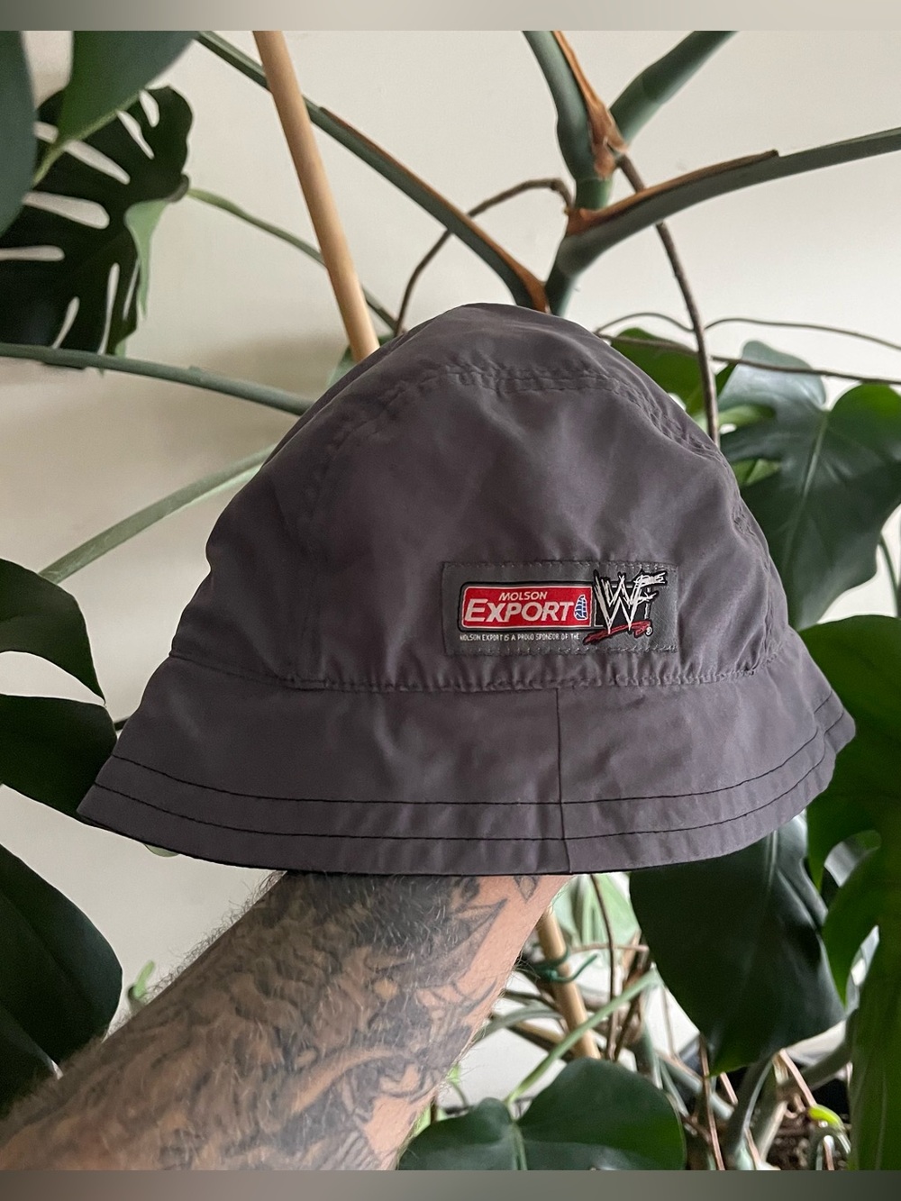 Vintage 1990s WWF Wrestling Bucket Hat Molson Export Beer